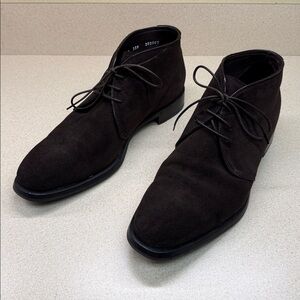 Mannina MADE IN ITALY Men's Brown Suede Chukkas